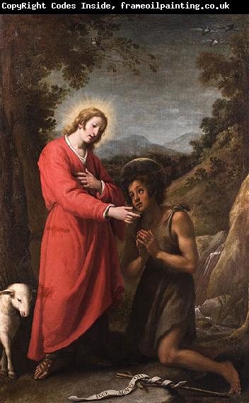 Matteo Rosselli Jesus and John the Baptist meet in their youth
